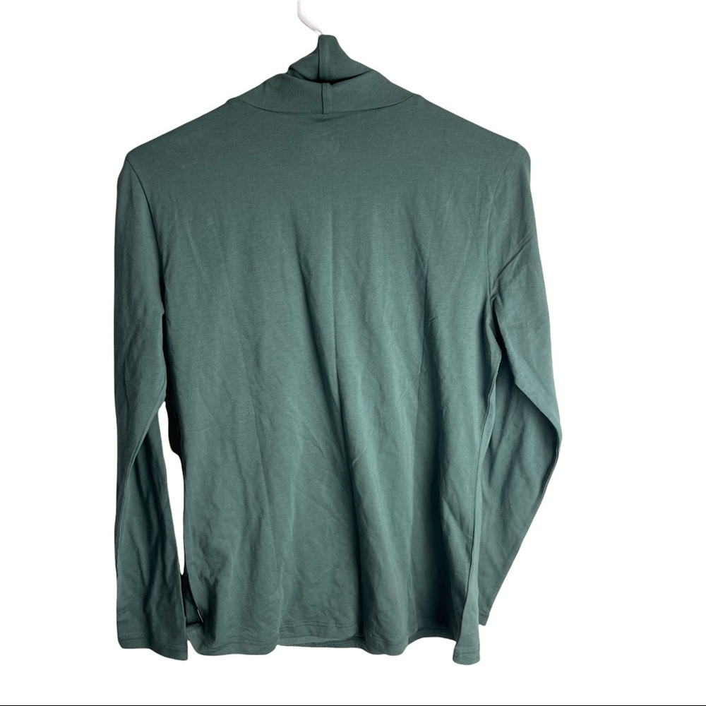 Eddie Bauer sz M womens long sleeve turtleneck knit top green - Picture 2 of 6
